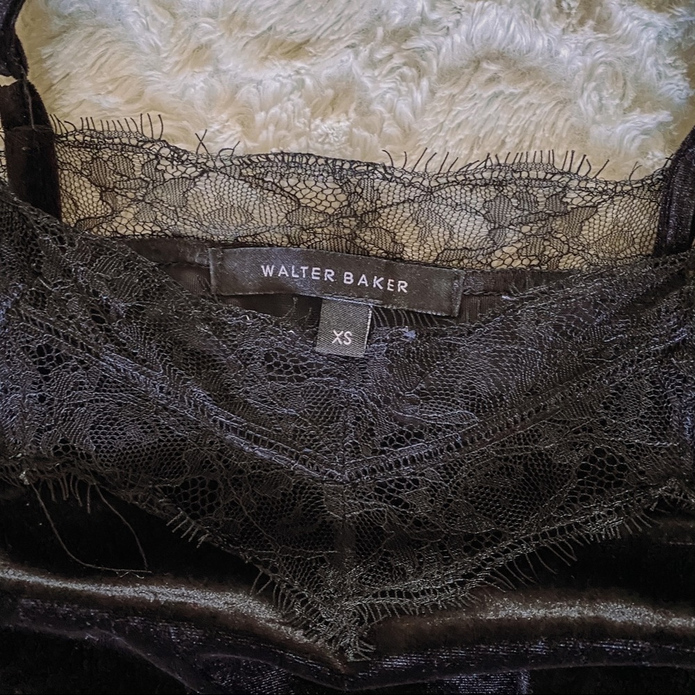 Walter Baker Black velvet jumpsuit - Picture 6 of 7